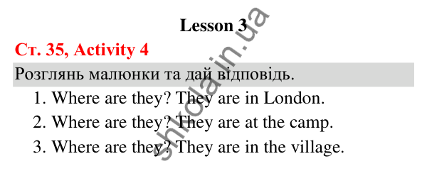 Відповідь до завдання Activity 4, сторінка 35 (Lesson 3) - ГДЗ Англійська мова 3 клас Карпюк 2025