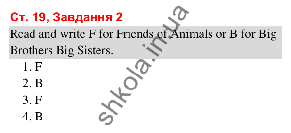 Відповідь до завдання 2, сторінка 19 (Smart World 1 / Smart Time 1) - ГДЗ Робочий зошит Англійська мова 3 клас Мітчелл 2025