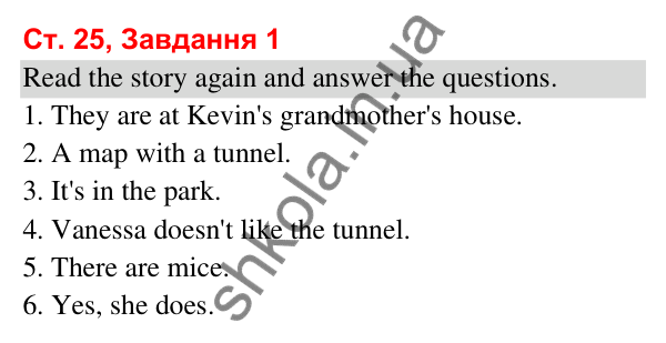 Відповідь до завдання 1, сторінка 25 (Module 3. Out and about) - ГДЗ Робочий зошит Англійська мова 3 клас Мітчелл 2025
