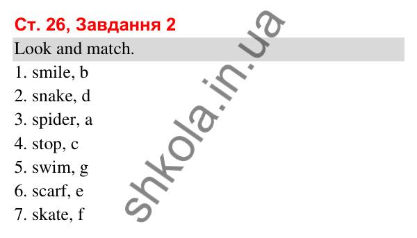 Відповідь до завдання 2, сторінка 26 (Module 3. Out and about) - ГДЗ Робочий зошит Англійська мова 3 клас Мітчелл 2025