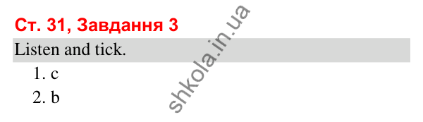 Відповідь до завдання 3, сторінка 31 (Module 4. Year in, year out) - ГДЗ Робочий зошит Англійська мова 3 клас Мітчелл 2025