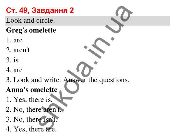 Відповідь до завдання 2, сторінка 49 (Module 6. Food, please!) - ГДЗ Робочий зошит Англійська мова 3 клас Мітчелл 2025