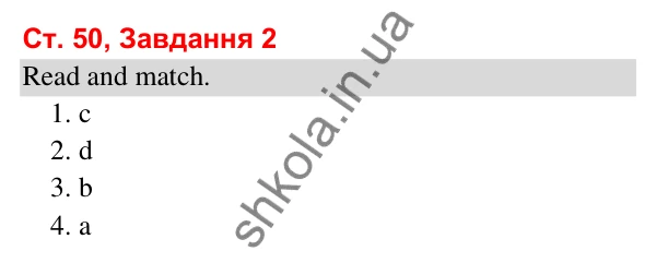 Відповідь до завдання 2, сторінка 50 (Module 6. Food, please!) - ГДЗ Робочий зошит Англійська мова 3 клас Мітчелл 2025