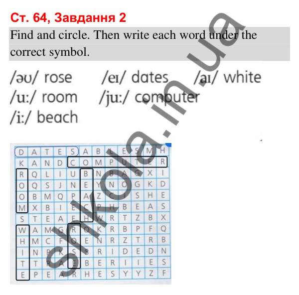 Відповідь до завдання 2, сторінка 64 (Module 7. Where were you yesterday?) - ГДЗ Робочий зошит Англійська мова 3 клас Мітчелл 2025