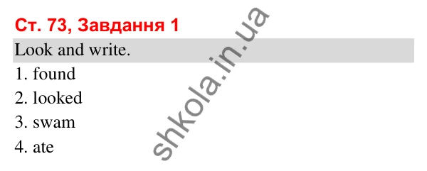 Відповідь до завдання 1, сторінка 73 (Module 8. On holiday) - ГДЗ Робочий зошит Англійська мова 3 клас Мітчелл 2025