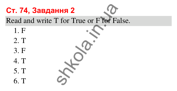 Відповідь до завдання 2, сторінка 74 (Smart World 4 / Smart Time 4) - ГДЗ Робочий зошит Англійська мова 3 клас Мітчелл 2025