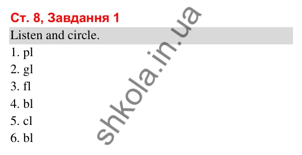 Відповідь до завдання 1, сторінка 8 (Module 1. Welcome!) - ГДЗ Робочий зошит Англійська мова 3 клас Мітчелл 2025