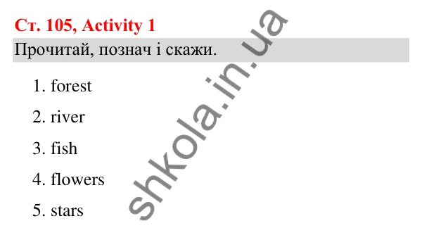 Відповідь до завдання Activity 1, сторінка 105 (Module 8. On holiday) - ГДЗ Англійська мова 3 клас Мітчелл 2025