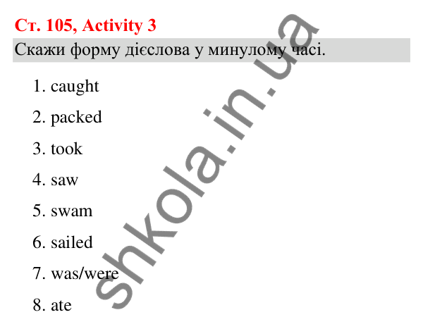 Відповідь до завдання Activity 3, сторінка 105 (Module 8. On holiday) - ГДЗ Англійська мова 3 клас Мітчелл 2025