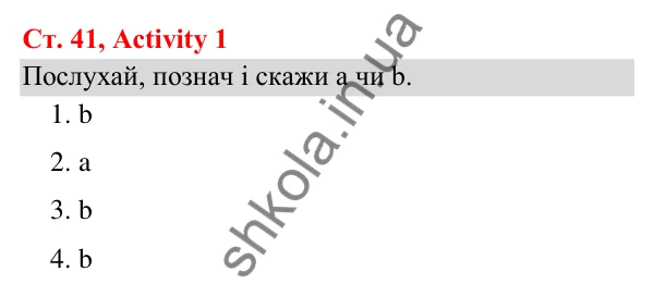 Відповідь до завдання Activity 1, сторінка 41 (Module 3. Out and about) - ГДЗ Англійська мова 3 клас Мітчелл 2025