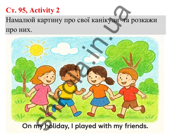 Відповідь до завдання Activity 2, сторінка 95 (Module 8. On holiday) - ГДЗ Англійська мова 3 клас Мітчелл 2025
