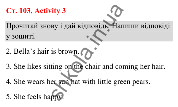 Відповідь до завдання Activity 3, сторінка 103 (Phonics) - ГДЗ Англійська мова 3 клас Пухта 2025