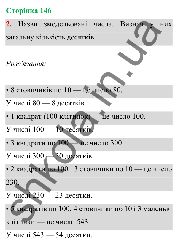 Відповідь до завдання 2 на сторінці 146 — ГДЗ Математика 3 клас Богданович 2025 частина 1