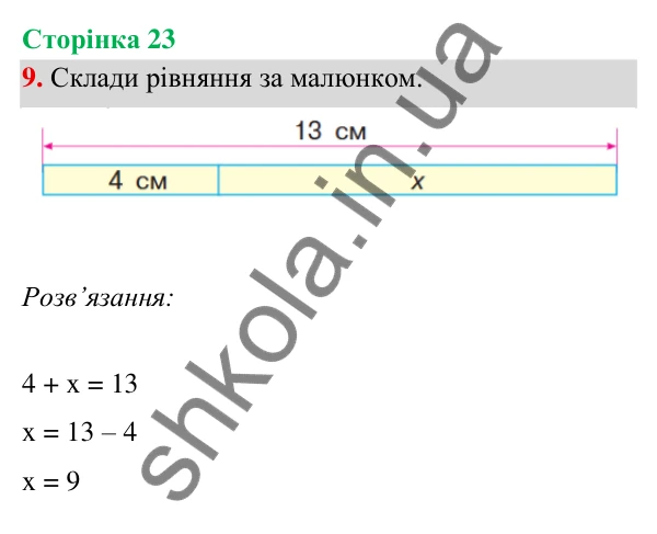 Відповідь до завдання 9 на сторінці 23 — ГДЗ Математика 3 клас Богданович 2025 частина 1