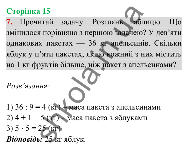 Відповідь до завдання 7 на сторінці 15 — ГДЗ Математика 3 клас Богданович 2025 частина 2