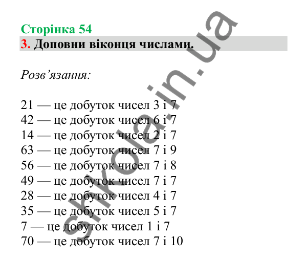 Урок 13, завдання № 3, сторінка 54 — ГДЗ Математика 3 клас Гісь 2025 частина 1