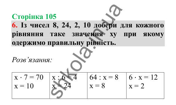 Урок 28, завдання № 6, сторінка 105 — ГДЗ Математика 3 клас Гісь 2025 частина 1