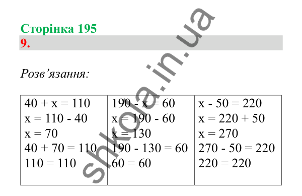 Урок 55, завдання № 9, сторінка 195 — ГДЗ Математика 3 клас Гісь 2025 частина 1