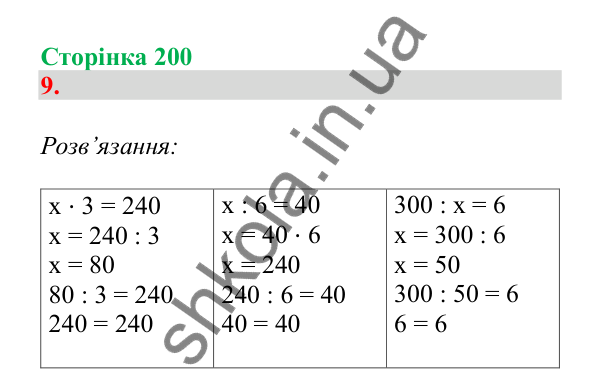Урок 57, завдання № 9, сторінка 200 — ГДЗ Математика 3 клас Гісь 2025 частина 1