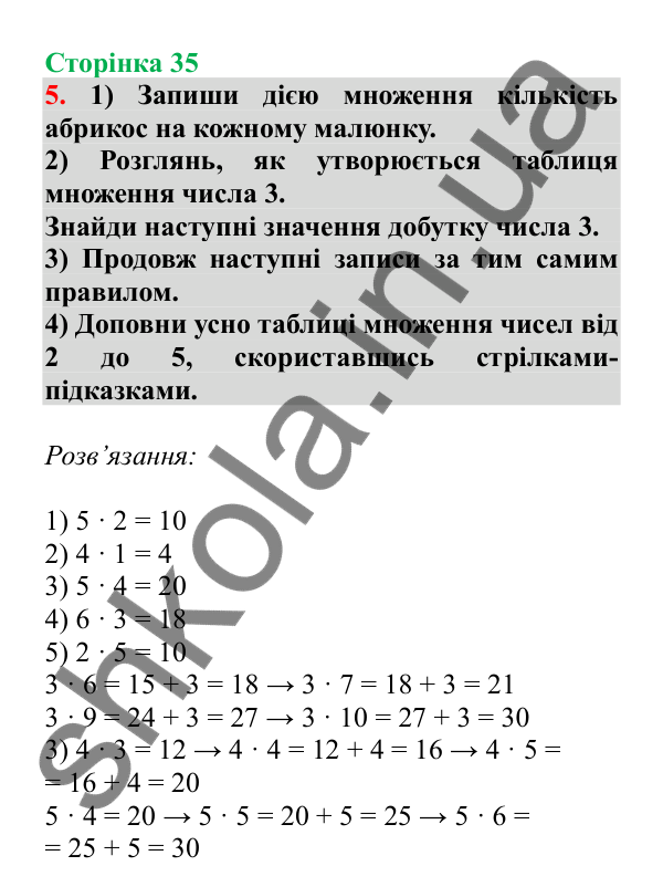 Урок 8, завдання № 5, сторінка 35 — ГДЗ Математика 3 клас Гісь 2025 частина 1