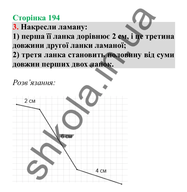 Урок 123-124, завдання № 3, сторінка 194 — ГДЗ Математика 3 клас Гісь 2025 частина 2