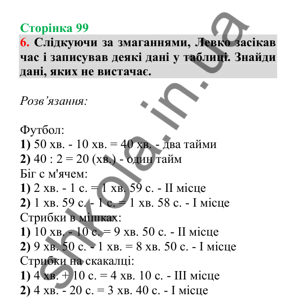 Урок 94, завдання № 6, сторінка 99 — ГДЗ Математика 3 клас Гісь 2025 частина 2