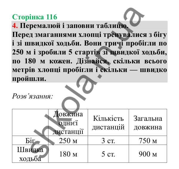 Урок 98, завдання № 4, сторінка 116 — ГДЗ Математика 3 клас Гісь 2025 частина 2