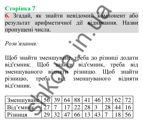 Відповідь до завдання 6 на сторінці 7 — ГДЗ Математика 3 клас Скворцова 2025 частина 1