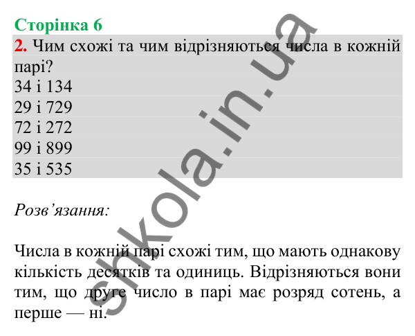 Відповідь до завдання 2 на сторінці 6 — ГДЗ Математика 3 клас Скворцова 2025 частина 2