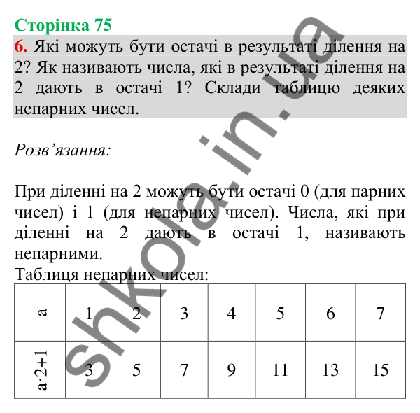 Відповідь до завдання 6 на сторінці 75 — ГДЗ Математика 3 клас Скворцова 2025 частина 2