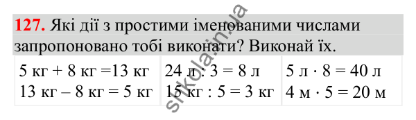 Відповідь до завдання № 127, сторінка 30 - ГДЗ Математика 3 клас Заїка 2025 частина 1