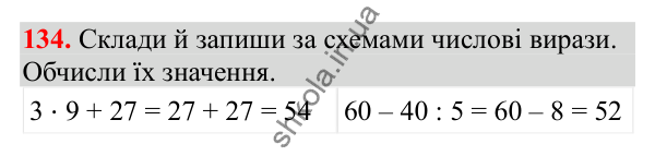 Відповідь до завдання № 134, сторінка 32 - ГДЗ Математика 3 клас Заїка 2025 частина 1