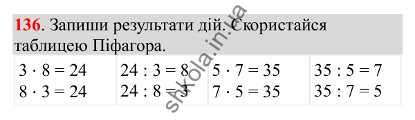Відповідь до завдання № 136, сторінка 32 - ГДЗ Математика 3 клас Заїка 2025 частина 1