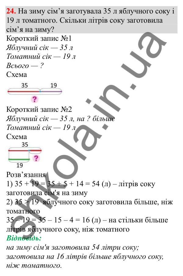 Відповідь до завдання № 24, сторінка 7 - ГДЗ Математика 3 клас Заїка 2025 частина 1