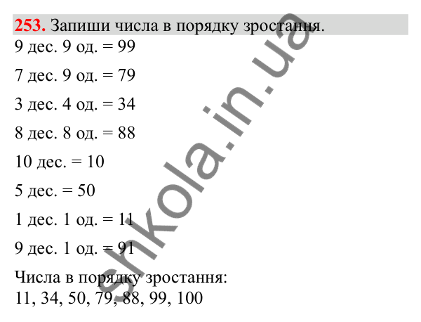 Відповідь до завдання № 253, сторінка 63 - ГДЗ Математика 3 клас Заїка 2025 частина 1