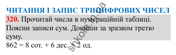 Відповідь до завдання № 320, сторінка 82 - ГДЗ Математика 3 клас Заїка 2025 частина 1