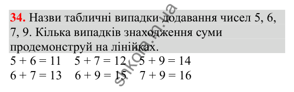 Відповідь до завдання № 34, сторінка 10 - ГДЗ Математика 3 клас Заїка 2025 частина 1