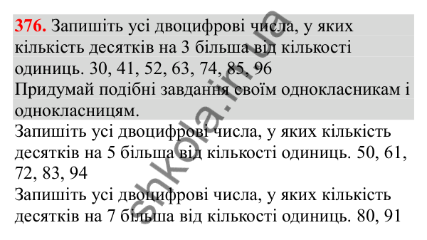 Відповідь до завдання № 376, сторінка 94 - ГДЗ Математика 3 клас Заїка 2025 частина 1