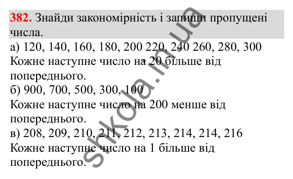 Відповідь до завдання № 382, сторінка 95 - ГДЗ Математика 3 клас Заїка 2025 частина 1