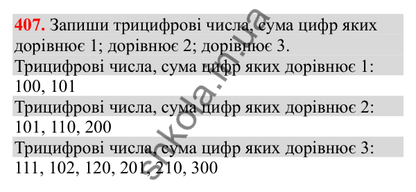 Відповідь до завдання № 407, сторінка 100 - ГДЗ Математика 3 клас Заїка 2025 частина 1