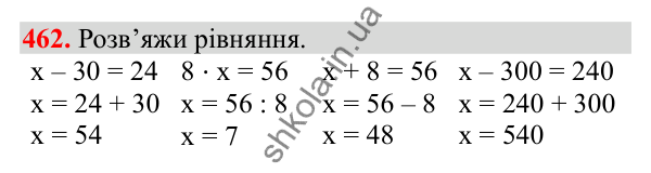 Відповідь до завдання № 462, сторінка 111 - ГДЗ Математика 3 клас Заїка 2025 частина 1
