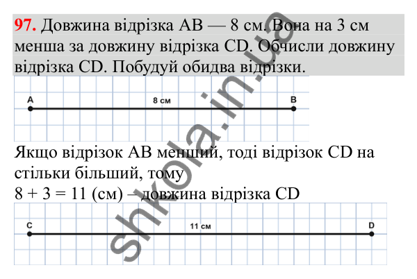 Відповідь до завдання № 97, сторінка 23 - ГДЗ Математика 3 клас Заїка 2025 частина 1