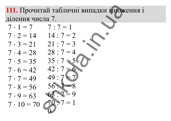 Відповідь до завдання № 111, сторінка 30 - ГДЗ Математика 3 клас Заїка 2025 частина 2