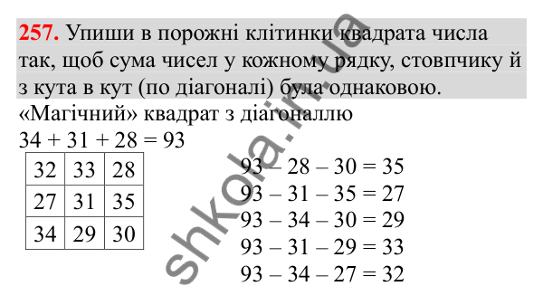 Відповідь до завдання № 257, сторінка 65 - ГДЗ Математика 3 клас Заїка 2025 частина 2