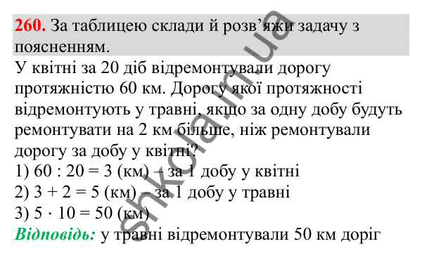 Відповідь до завдання № 260, сторінка 65 - ГДЗ Математика 3 клас Заїка 2025 частина 2