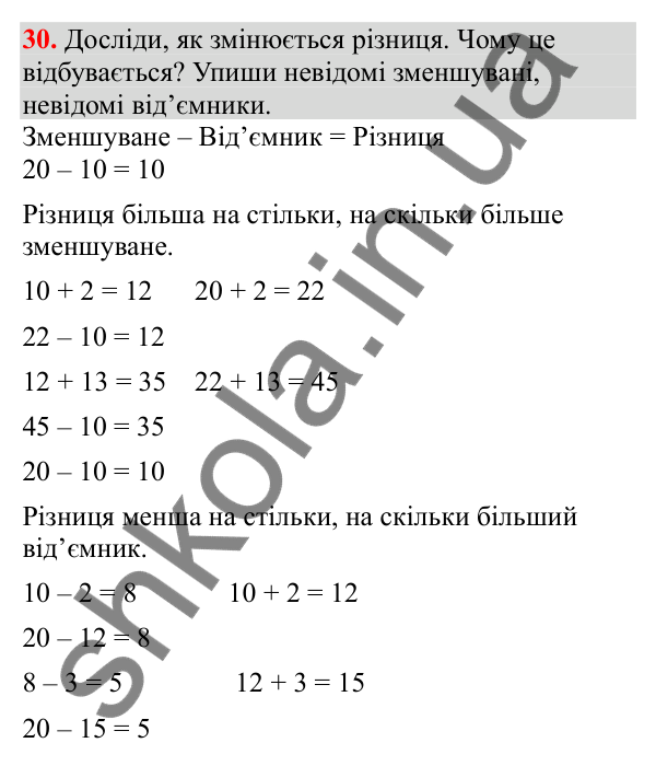 Відповідь до завдання № 30, сторінка 10 - ГДЗ Математика 3 клас Заїка 2025 частина 2