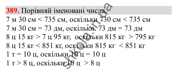 Відповідь до завдання № 389, сторінка 92 - ГДЗ Математика 3 клас Заїка 2025 частина 2