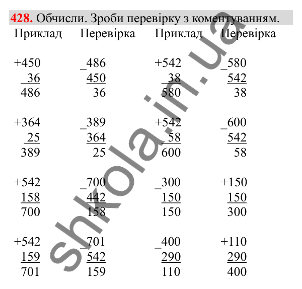 Відповідь до завдання № 428, сторінка 99 - ГДЗ Математика 3 клас Заїка 2025 частина 2