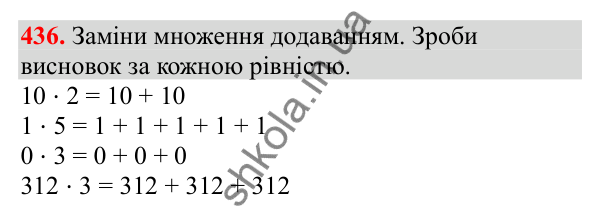 Відповідь до завдання № 436, сторінка 100 - ГДЗ Математика 3 клас Заїка 2025 частина 2