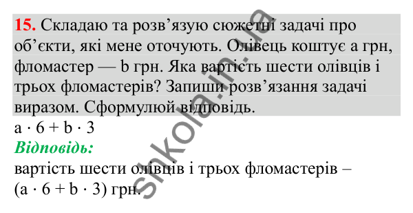 Відповідь до завдання № 15 («Мої математичні успіхи») - ГДЗ Математика 3 клас Заїка 2025 частина 2